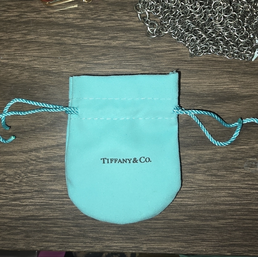 Tiffany & Co. Blue Jewelry Drawstring Pouch